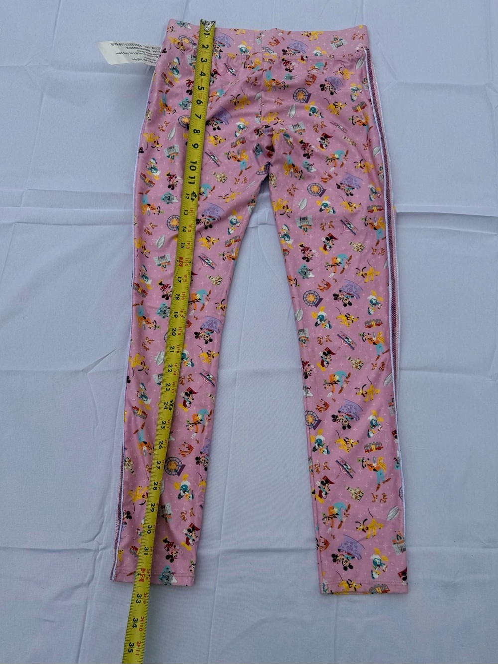 #71 Disney Pink All-Over Character Print Kids Leggings-size(10/12) - Picture 6 of 7